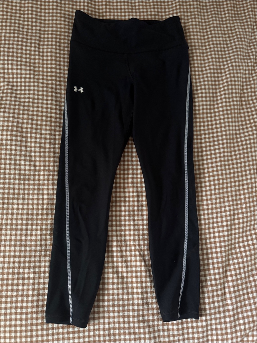 Under Armour Black Leggings with Gray Side Stitching
